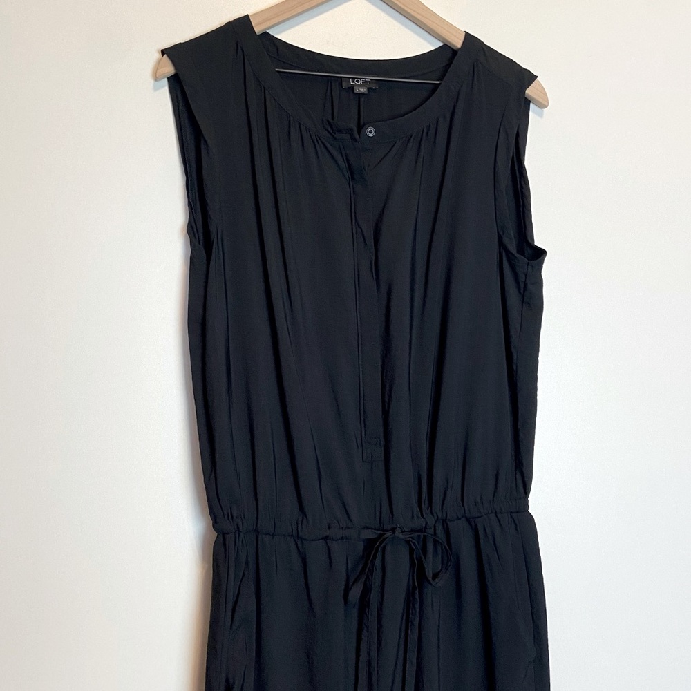 LOFT Black Sleeveless Jumpsuit